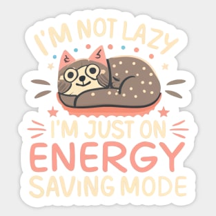 Energy Savings Mode Cat! Sticker